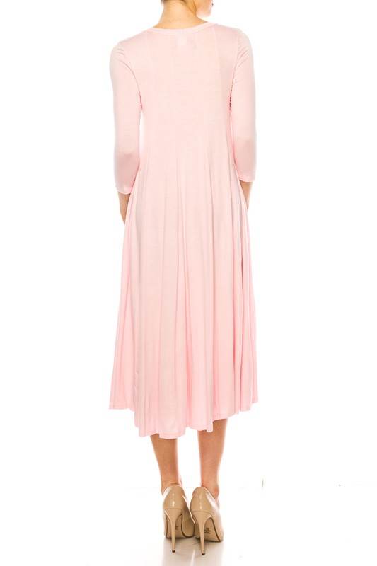 Solid jersey knit a-line dress - Shop Style & More | Fresh Looks, Everyday Deals & Free Shipping