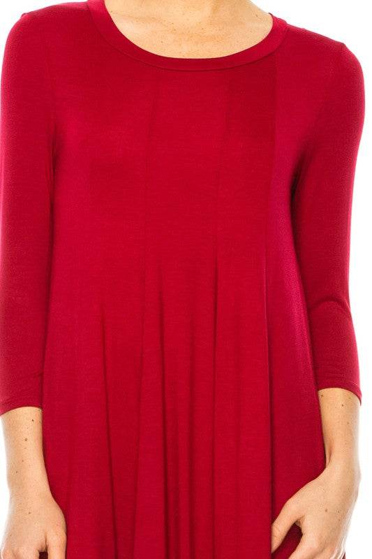 Solid jersey knit a-line dress - Shop Style & More | Fresh Looks, Everyday Deals & Free Shipping
