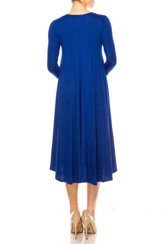 Solid jersey knit a-line dress - Shop Style & More | Fresh Looks, Everyday Deals & Free Shipping