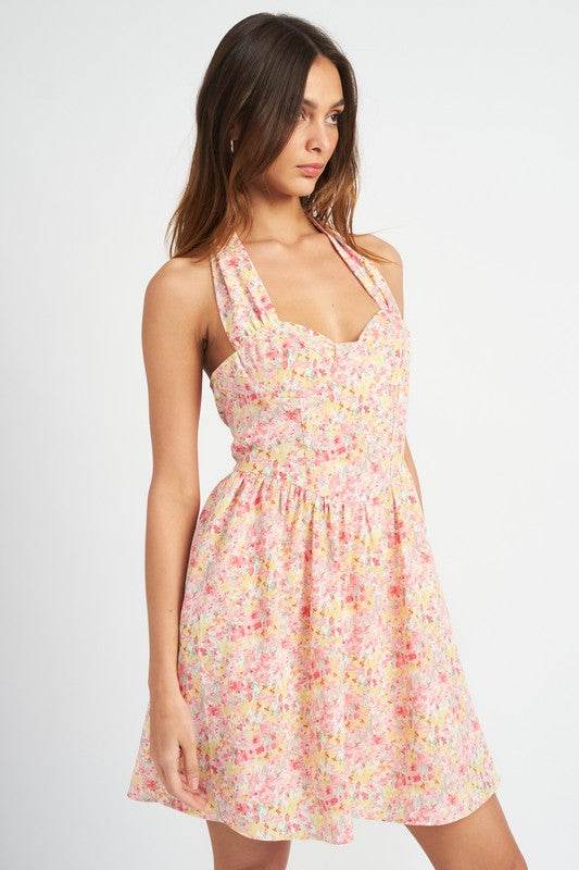 BUSTIER HALTER NECK DRESS - Shop Style & More | Fresh Looks, Everyday Deals & Free Shipping