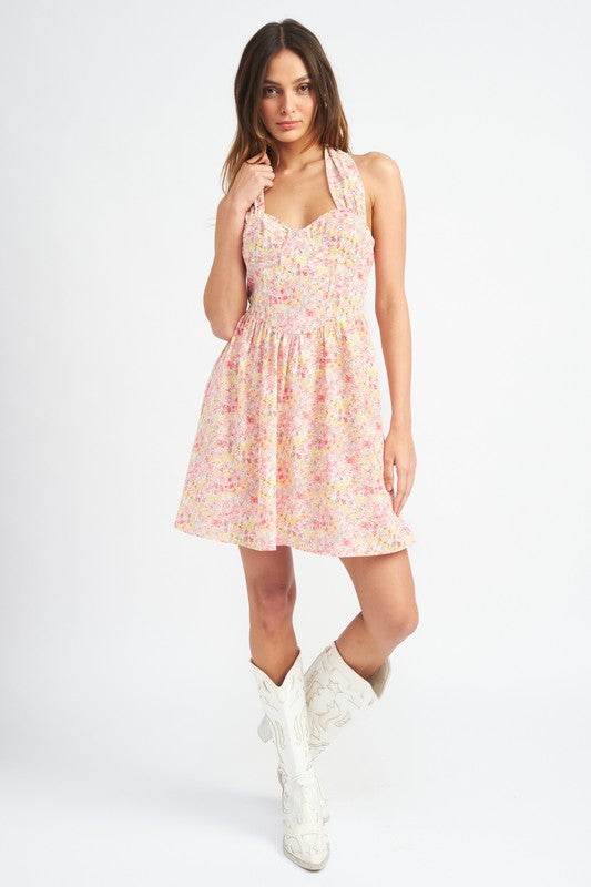 BUSTIER HALTER NECK DRESS - Shop Style & More | Fresh Looks, Everyday Deals & Free Shipping