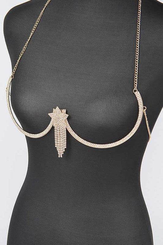 Rhinestone Star Fringe Drop Bra Chain - Shop Style & More | Fresh Looks, Everyday Deals & Free Shipping