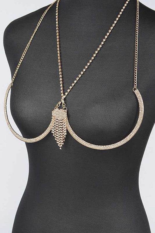 Rhinestone Fringe Detail Iconic Bra Chain - Shop Style & More | Fresh Looks, Everyday Deals & Free Shipping