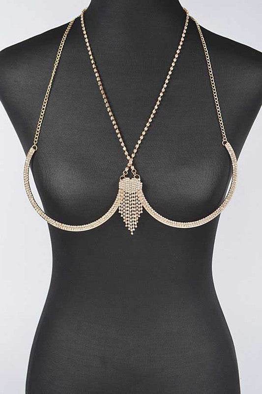 Rhinestone Fringe Detail Iconic Bra Chain - Shop Style & More | Fresh Looks, Everyday Deals & Free Shipping