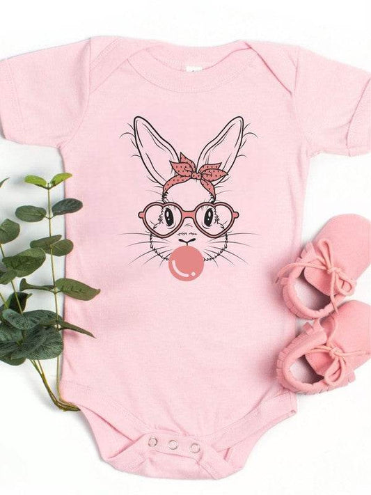 Bunny with Bubble Gum Baby Onesie - Shop Style & More | Fresh Looks, Everyday Deals & Free Shipping