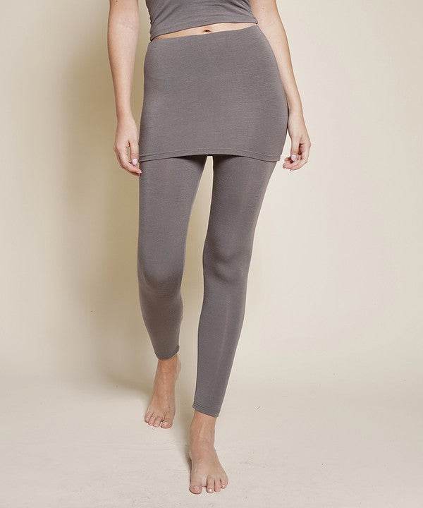BAMBOO PRE WASHED One Piece Skirted Legging - Shop Style & More | Fresh Looks, Everyday Deals & Free Shipping