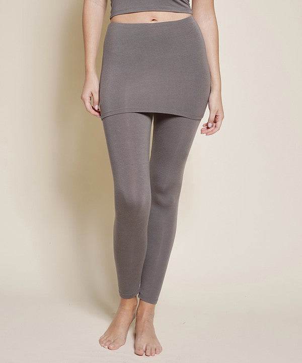 BAMBOO PRE WASHED One Piece Skirted Legging - Shop Style & More | Fresh Looks, Everyday Deals & Free Shipping
