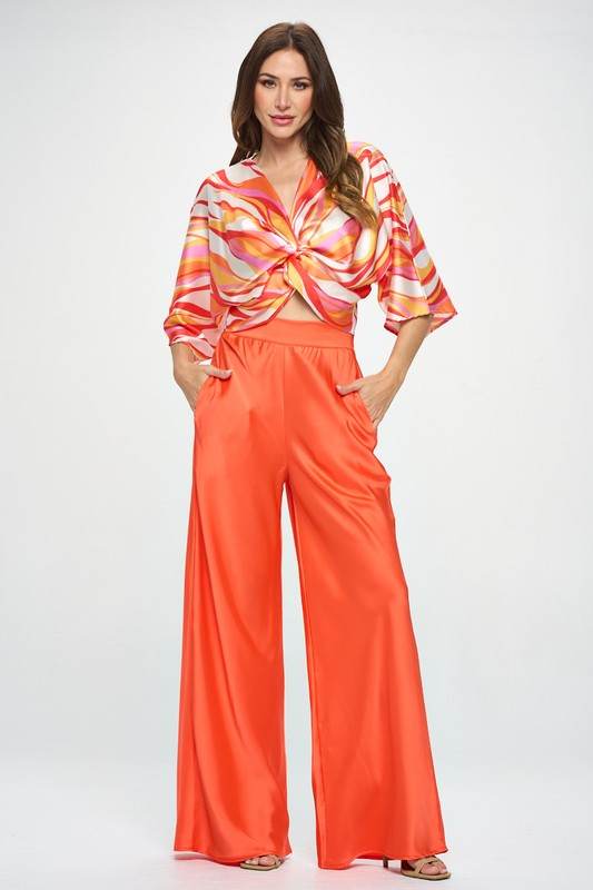 Stretch Satin Pants w/ Elastic Waist and Pockets - Shop Style & More | Fresh Looks, Everyday Deals & Free Shipping