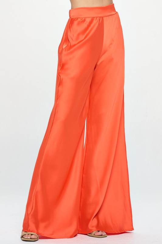 Stretch Satin Pants w/ Elastic Waist and Pockets - Shop Style & More | Fresh Looks, Everyday Deals & Free Shipping