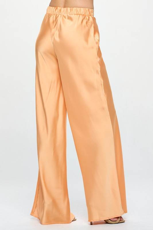 Stretch Satin Pants w/ Elastic Waist and Pockets - Shop Style & More | Fresh Looks, Everyday Deals & Free Shipping