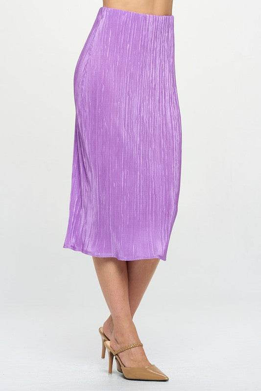Made in USA Vibrant Plisse Midi Skirt - Shop Style & More | Fresh Looks, Everyday Deals & Free Shipping