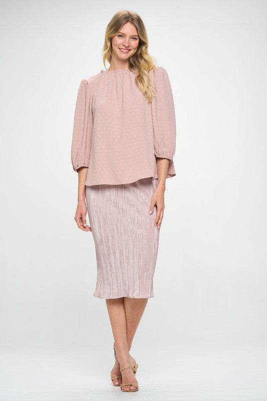 Made in USA Solid Plisse Midi Skirt - Shop Style & More | Fresh Looks, Everyday Deals & Free Shipping