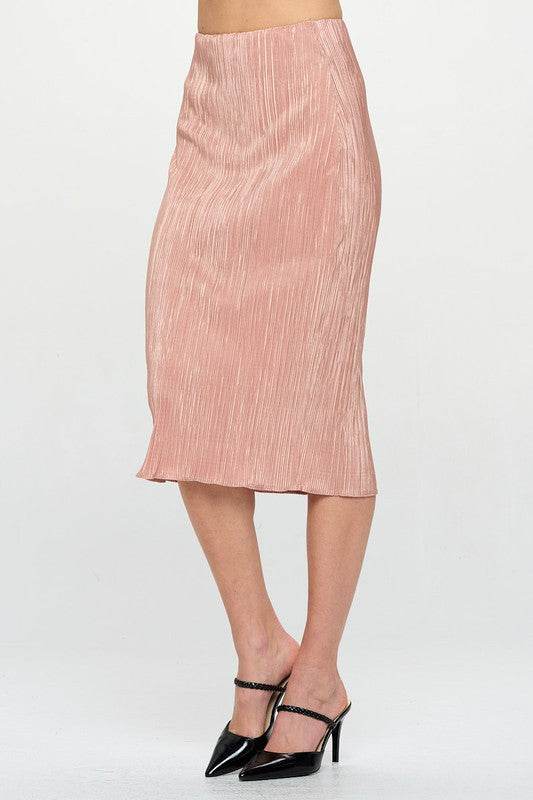 Made in USA Solid Plisse Midi Skirt - Shop Style & More | Fresh Looks, Everyday Deals & Free Shipping