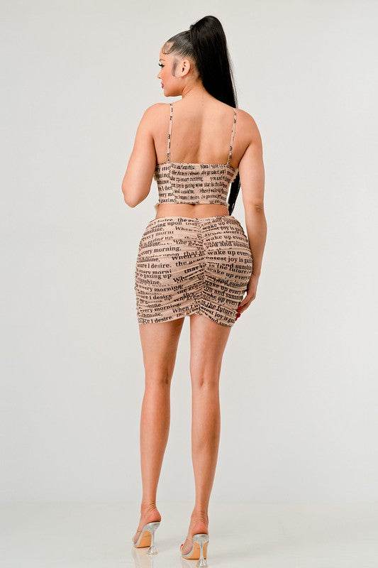 ATHINA NEWSLETTER PRINT SEXY MINI DRESS - Shop Style & More | Fresh Looks, Everyday Deals & Free Shipping
