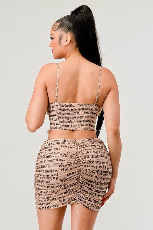 ATHINA NEWSLETTER PRINT SEXY MINI DRESS - Shop Style & More | Fresh Looks, Everyday Deals & Free Shipping