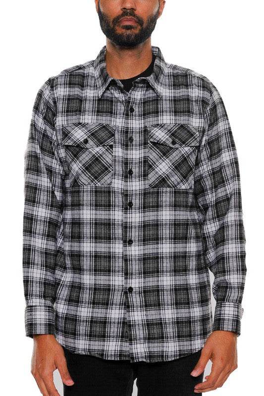 Regular Fit Checker Plaid Flannel Long Sleeve - Shop Style & More | Fresh Looks, Everyday Deals & Free Shipping