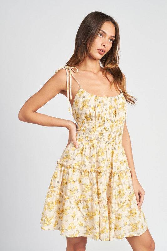 SPAGHETTI STRAP MINI DRESS WITH SMOCKED WAIST - Shop Style & More | Fresh Looks, Everyday Deals & Free Shipping