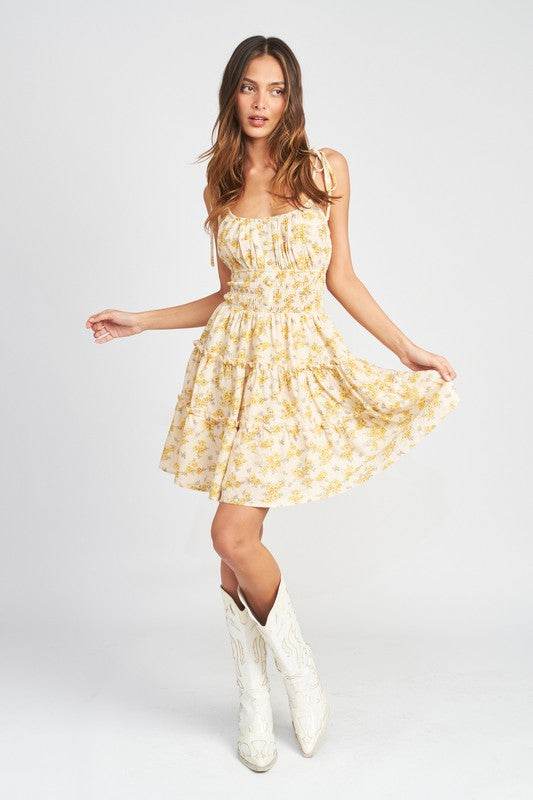 SPAGHETTI STRAP MINI DRESS WITH SMOCKED WAIST - Shop Style & More | Fresh Looks, Everyday Deals & Free Shipping