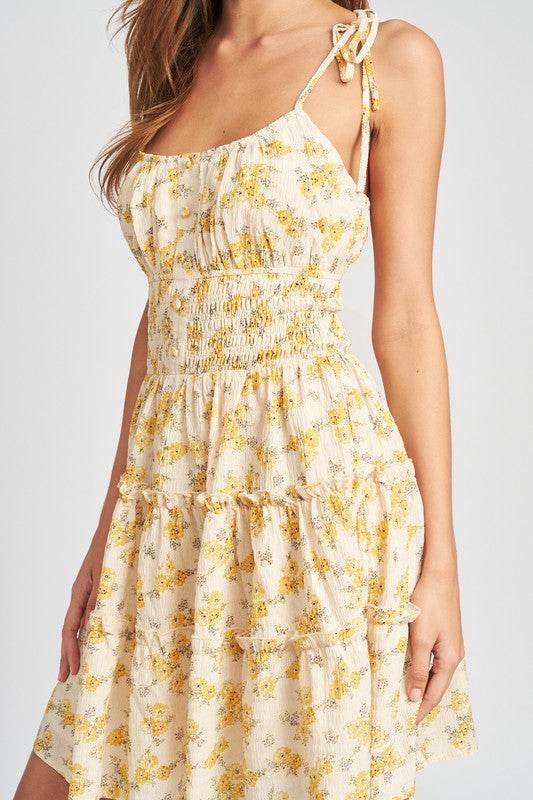 SPAGHETTI STRAP MINI DRESS WITH SMOCKED WAIST - Shop Style & More | Fresh Looks, Everyday Deals & Free Shipping