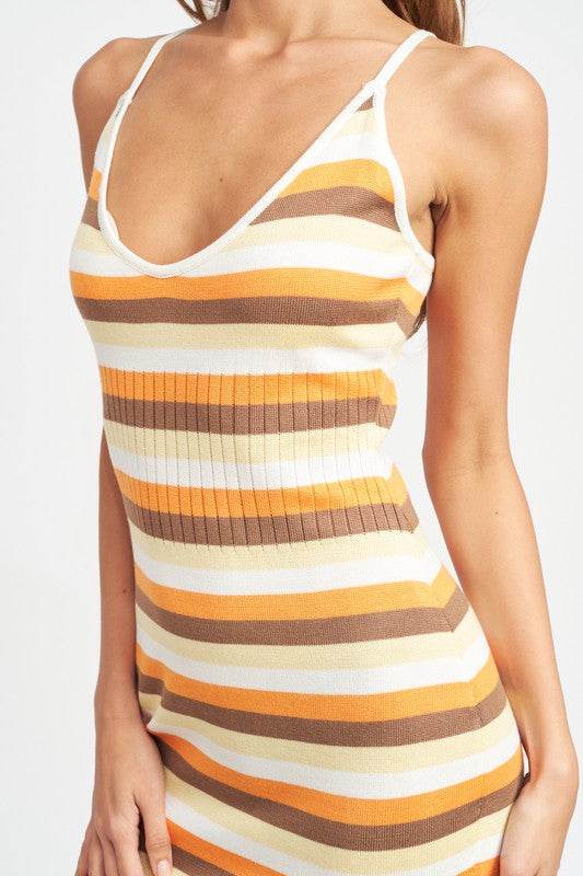 STRIPPED BODYCON MINI DRESS - Shop Style & More | Fresh Looks, Everyday Deals & Free Shipping