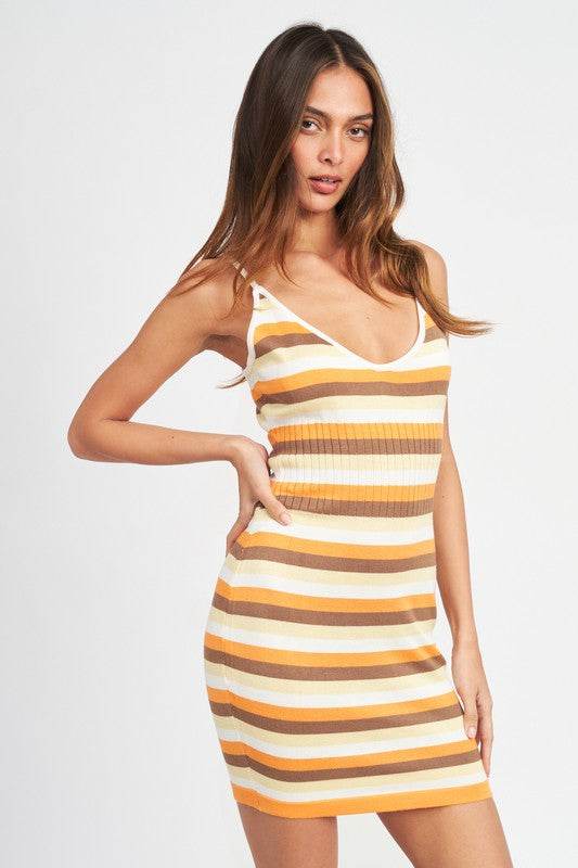 STRIPPED BODYCON MINI DRESS - Shop Style & More | Fresh Looks, Everyday Deals & Free Shipping