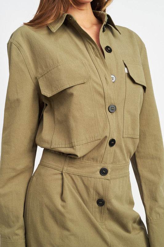 BOTTON DOWN CARGO JUMPSUIT - Shop Style & More | Fresh Looks, Everyday Deals & Free Shipping