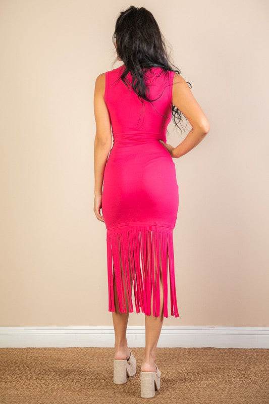 Sleeveless Fringe Midi Dress - Shop Style & More | Fresh Looks, Everyday Deals & Free Shipping
