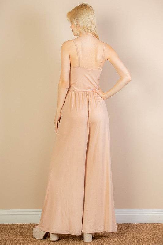 Button Front Wide Leg Jumpsuit - Shop Style & More | Fresh Looks, Everyday Deals & Free Shipping