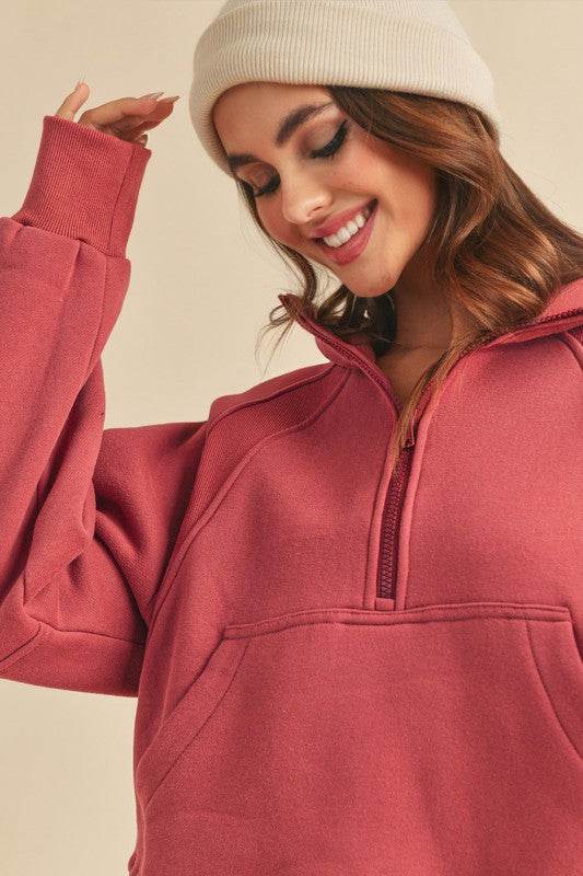 Dove Funnel Neck Half Zip - Shop Style & More | Fresh Looks, Everyday Deals & Free Shipping