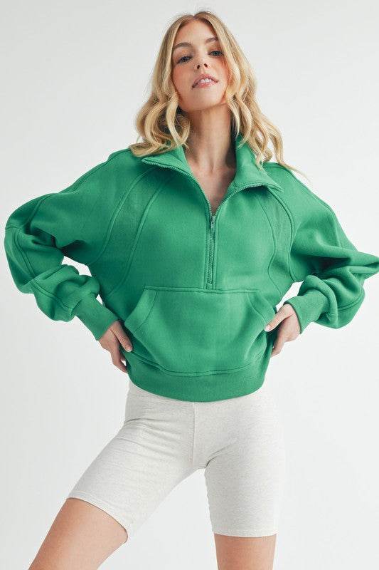 Dove Funnel Neck Half Zip - Shop Style & More | Fresh Looks, Everyday Deals & Free Shipping