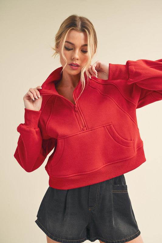 Dove Funnel Neck Half Zip - Shop Style & More | Fresh Looks, Everyday Deals & Free Shipping