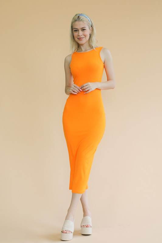 Ribbed Open Back Sleeveless Maxi Dress - Shop Style & More | Fresh Looks, Everyday Deals & Free Shipping