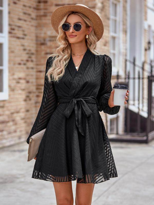 Long sleeve wrap front dress - Shop Style & More | Fresh Looks, Everyday Deals & Free Shipping