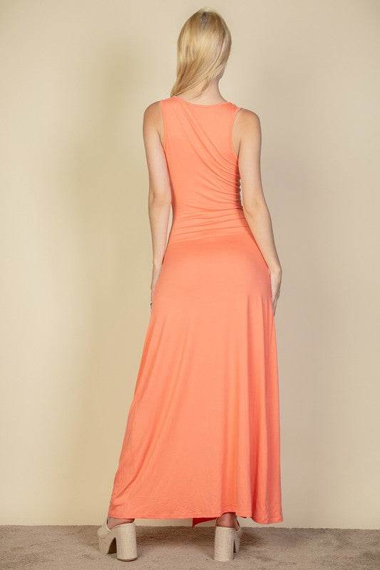 Plunge Neck Thigh Split Dress - Shop Style & More | Fresh Looks, Everyday Deals & Free Shipping
