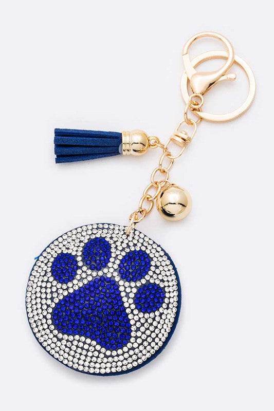 Blue Pawl Print Crystal Pillow Key Chain - Shop Style & More | Fresh Looks, Everyday Deals & Free Shipping