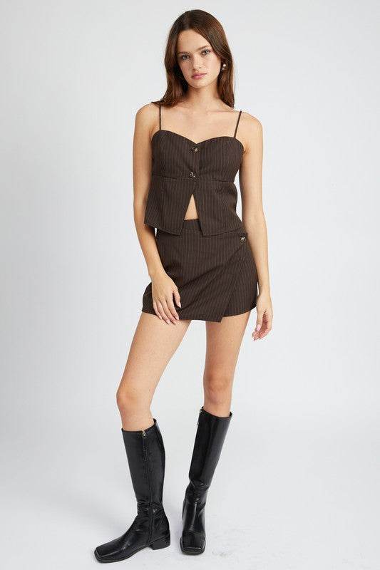WRAP FRONT MINI SKORT - Shop Style & More | Fresh Looks, Everyday Deals & Free Shipping