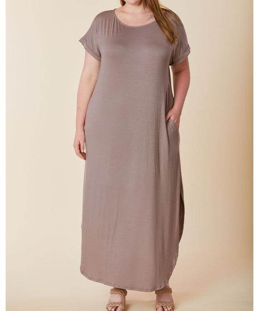 BAMBOO MAXI DRESS CURVY SIZE - Shop Style & More | Fresh Looks, Everyday Deals & Free Shipping