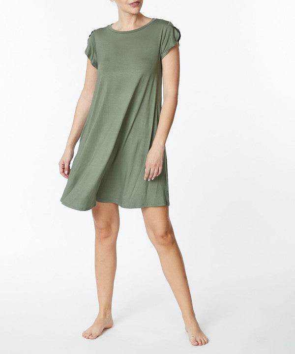 BAMBOO TULIP SLEEVE DRESS - Shop Style & More | Fresh Looks, Everyday Deals & Free Shipping