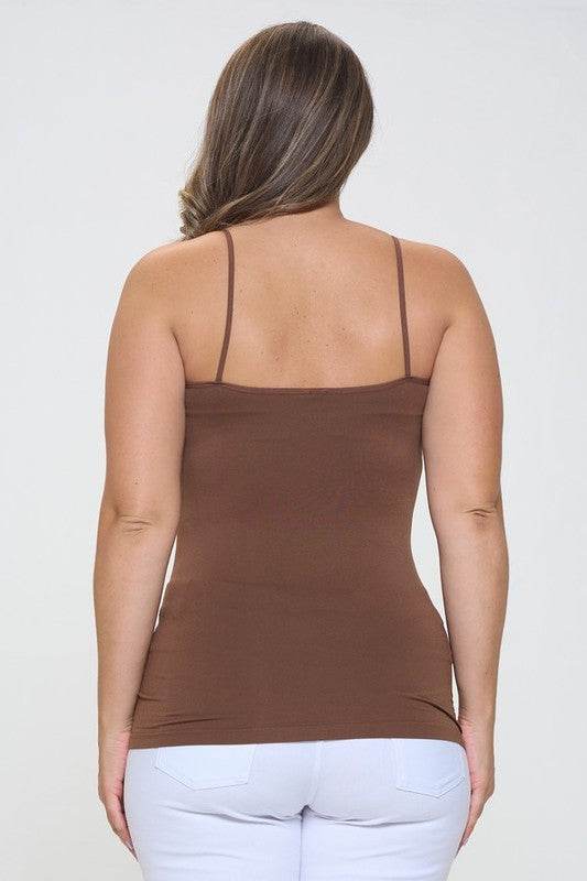 Seamless Long Spaghetti Strap Long Camisole Top - Shop Style & More | Fresh Looks, Everyday Deals & Free Shipping