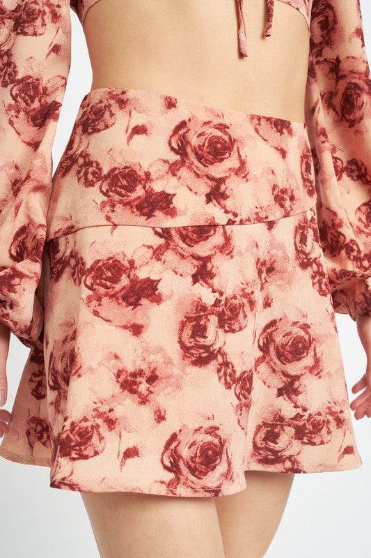 FLORAL FLARED MINI SKIRT - Shop Style & More | Fresh Looks, Everyday Deals & Free Shipping