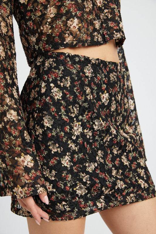 LACE EMBROIDERY MINI SKIRT - Shop Style & More | Fresh Looks, Everyday Deals & Free Shipping