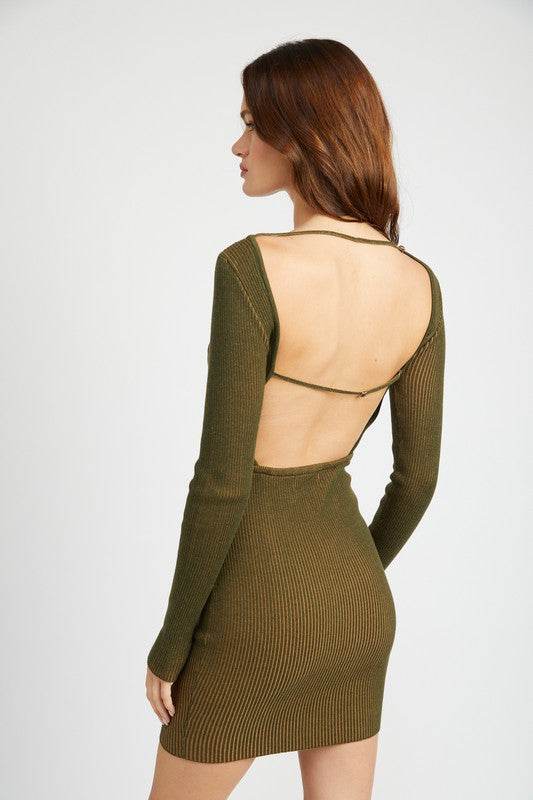 BODYCON MINI DRESS WITH OPEN BACK - Shop Style & More | Fresh Looks, Everyday Deals & Free Shipping