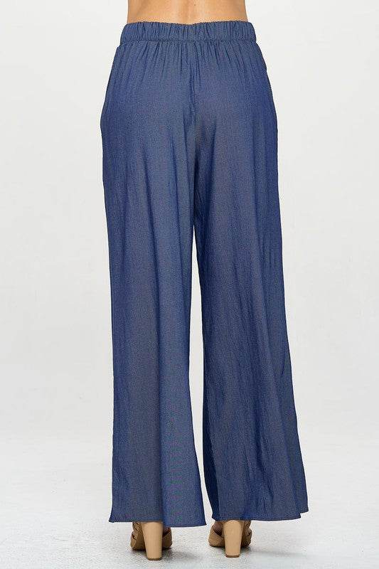 Tencel Straight Leg Pants with Side Pockets - Shop Style & More | Fresh Looks, Everyday Deals & Free Shipping