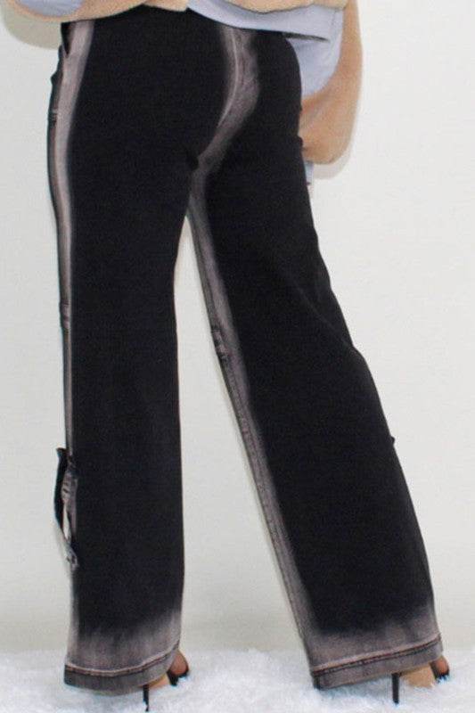 ATHINA BLACK LINE WASHED CASUAL DENIM JEANS - Shop Style & More | Fresh Looks, Everyday Deals & Free Shipping