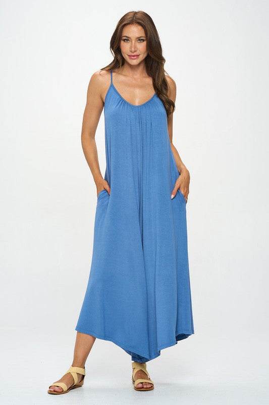 Made in USA Modal Spandex Soft Knit Jumpsuit - Shop Style & More | Fresh Looks, Everyday Deals & Free Shipping