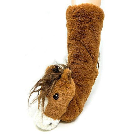 Horse Play - Kids' Plush Animal Slipper Socks - Shop Style & More | Fresh Looks, Everyday Deals & Free Shipping