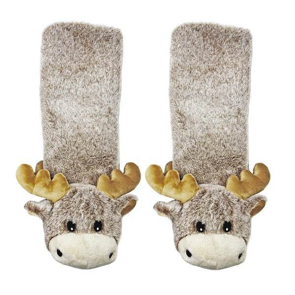 Moose Up - Kids' Plush Animal Slipper Socks - Shop Style & More | Fresh Looks, Everyday Deals & Free Shipping