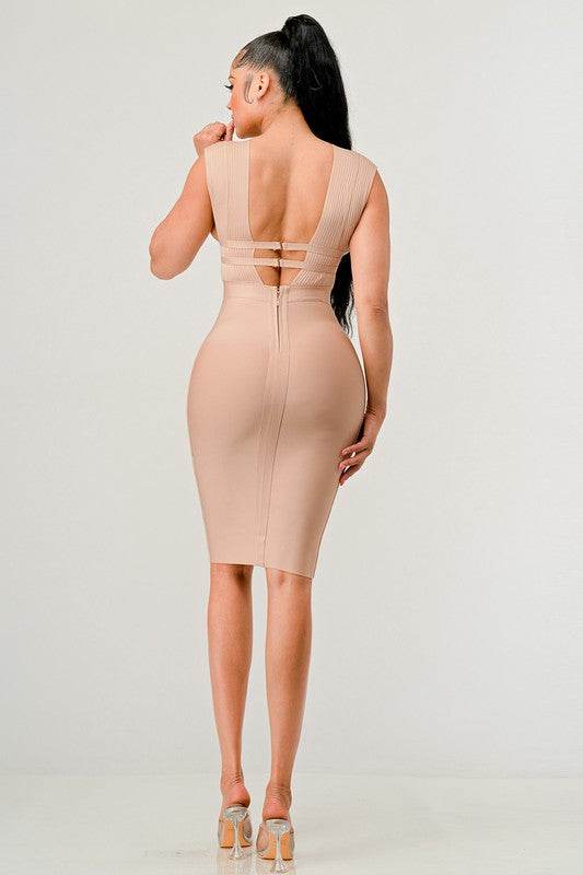 NATURALLY CHIC BANDAGE DRESS - Shop Style & More | Fresh Looks, Everyday Deals & Free Shipping