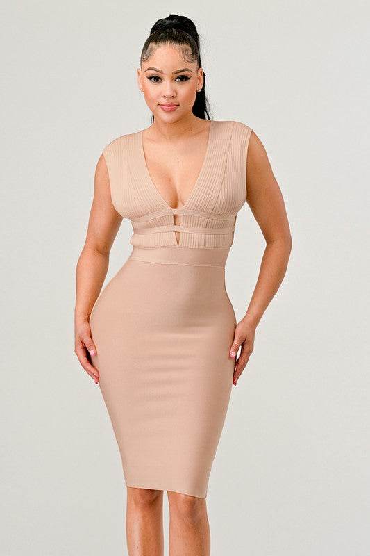NATURALLY CHIC BANDAGE DRESS - Shop Style & More | Fresh Looks, Everyday Deals & Free Shipping