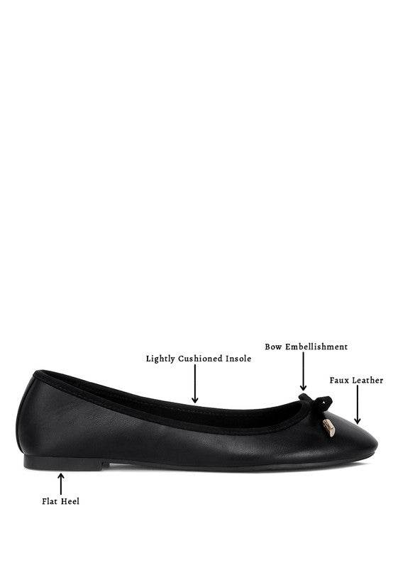 Suzzy Bow Embellished Flat Ballerinas - Shop Style & More | Fresh Looks, Everyday Deals & Free Shipping